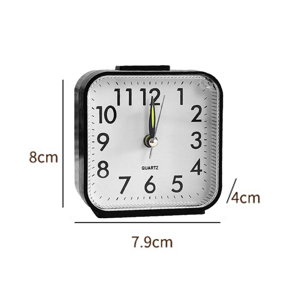 Quartz Alarm Clock with Night Light Notick Quiet Concise Design Snooze Silent Small Bedside Clock