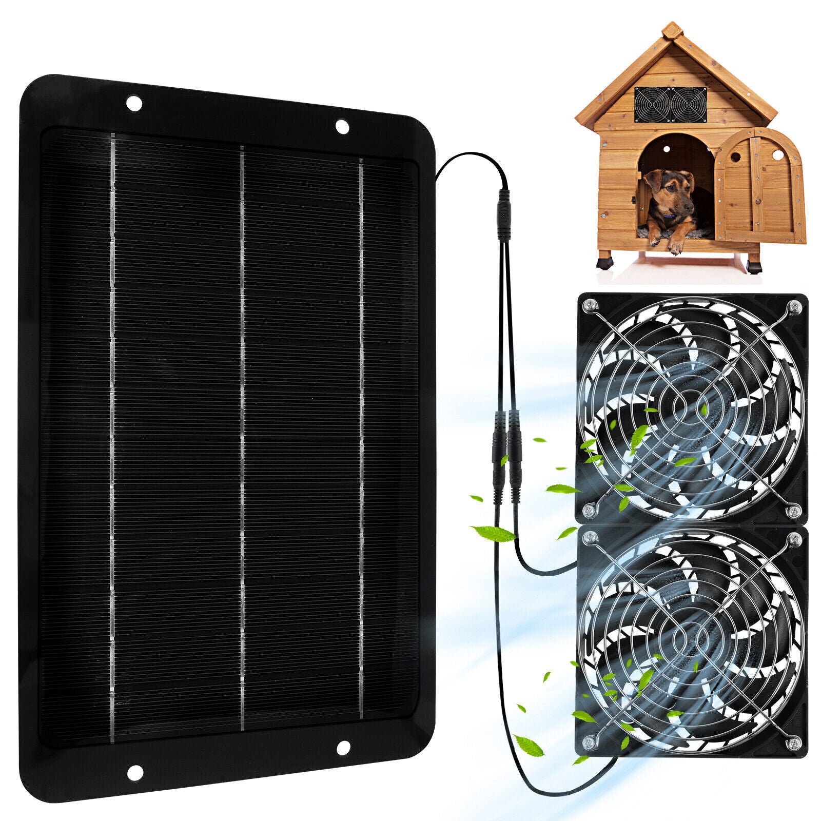 Ventilation Fan Solar Exhaust Fan Hot Sale Solar Panel Powered Dual Fan Model
