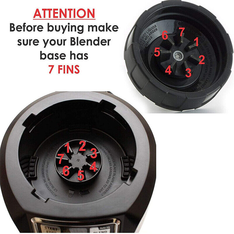 Replacement 7Fin Extractor Blade Blender for Nutri Ninja Auto IQ 1000 1300 1500