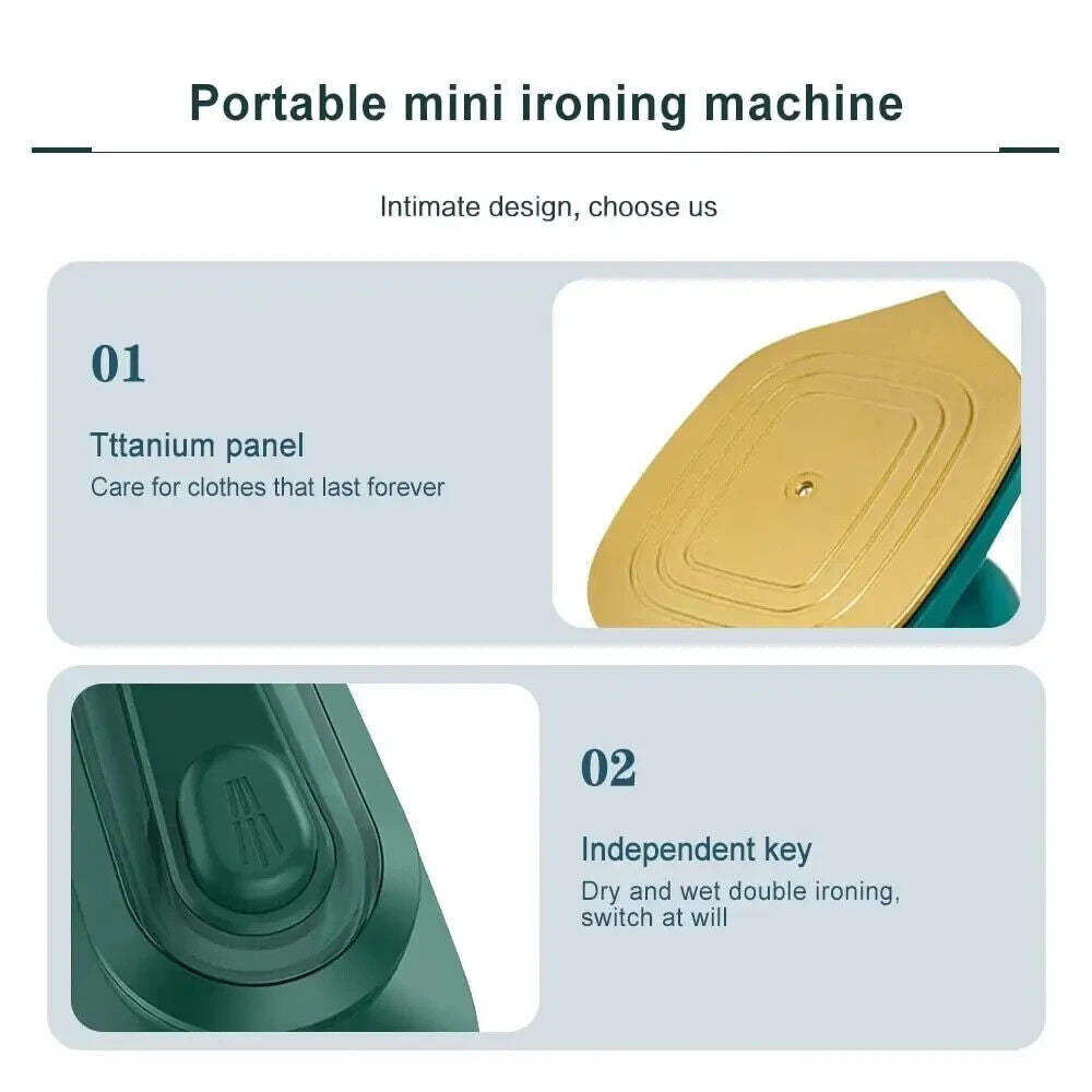 Steam Iron Garment Steamer Handheld Portable Mini Home Travel Clothes Ironing