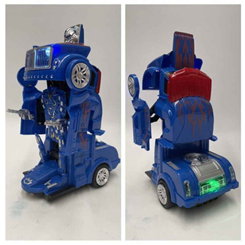 2-1 Rc Radio Remote Control Transformers Optimus Prime Vehicle Robot Car Kid Toy
