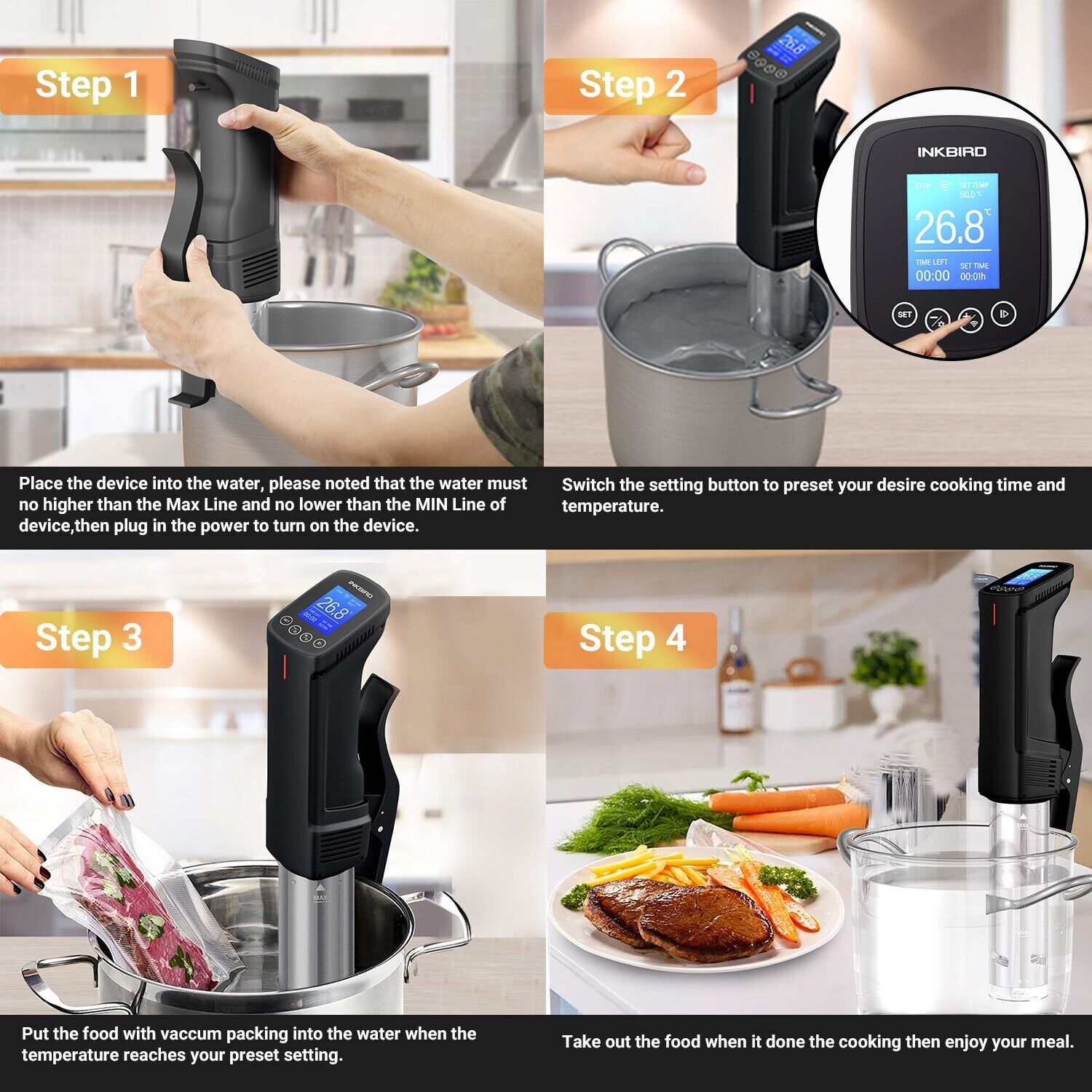 Wifi Sous Vide Programmable Precision Cooker 3D Water Circulation Smart Immersion Circulator