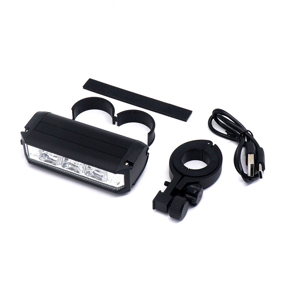 Front Bicycle LED Light Bike Light 4000Mah Lamp USB Night Riding Flashlight