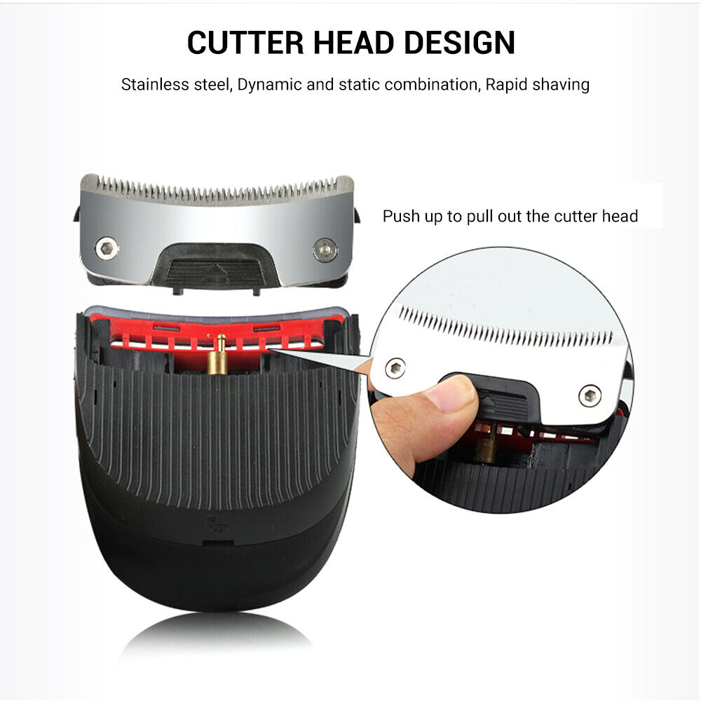 Pro Men'S Cordless Hair Clippers Beard Trimmer Electric Shaver Groomer Haircut