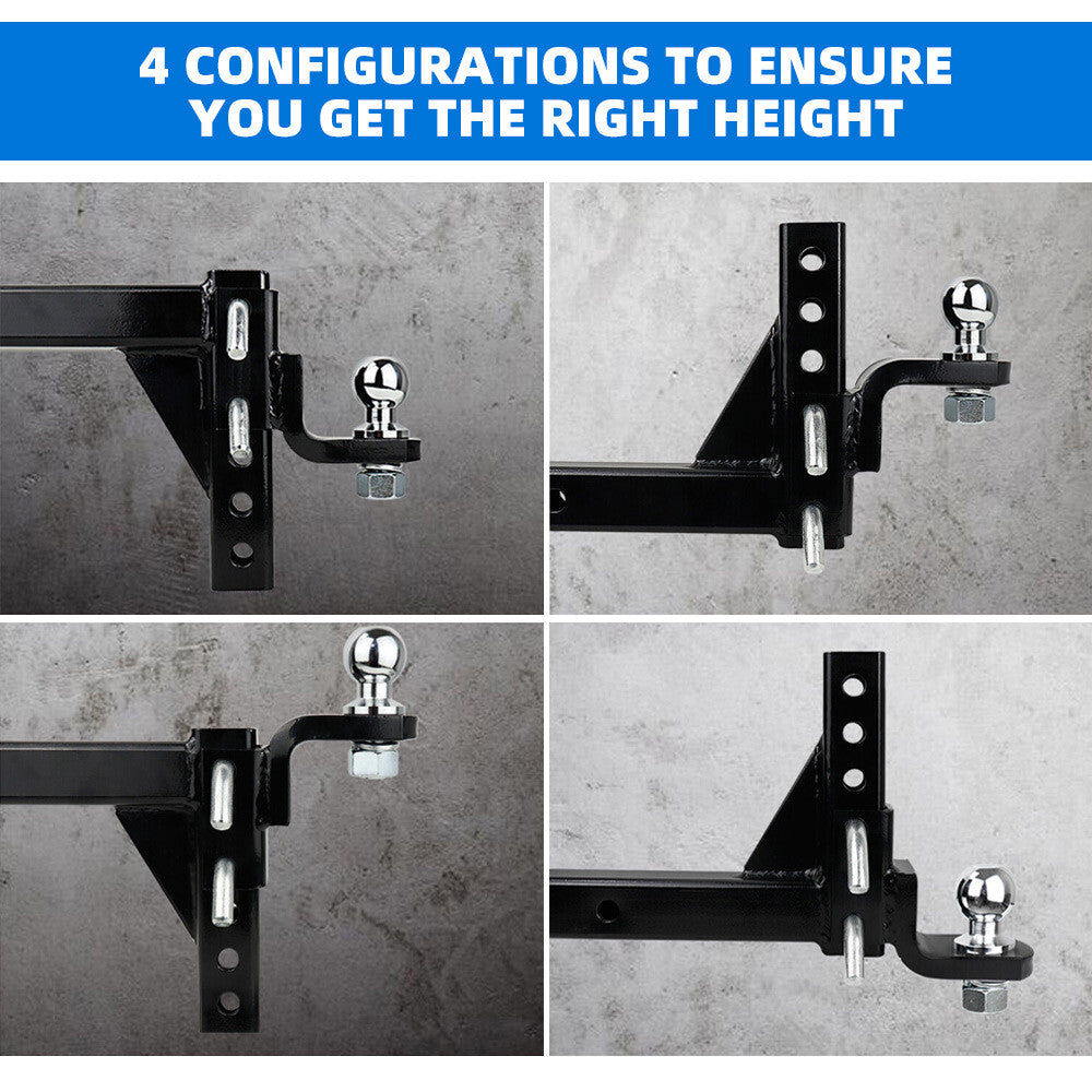 3500KG Adjustable Tow Bar Tongue 50mm Towbar Trailer Towbar Hitch Ball Mount