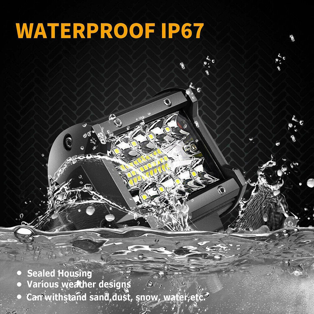 2X Wide Illumination Range LED Work Light Bar Flood Spot Lights Driving Lamp Offroad Car Truck SUV