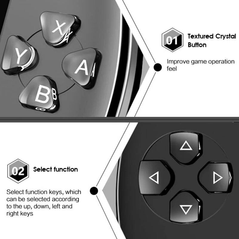 Handheld Game Console Retro Video Game Boy Game Toy Built-In 1000 Games Kid 
