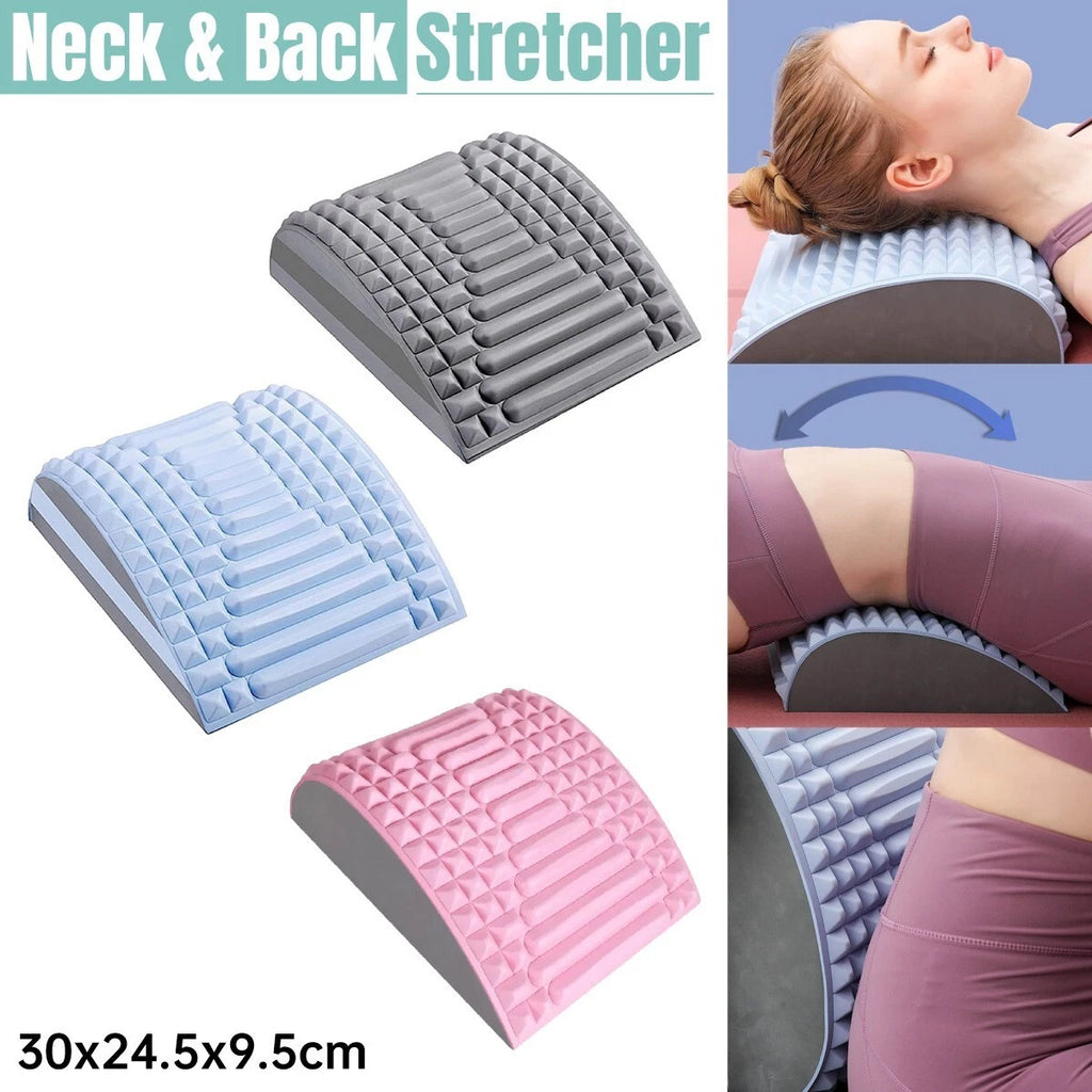Curvature Angle: 26 degrees, designed to fit spinal contour

Intended Areas of Use: Upper and lower back, cervical spine, lumbar region, shoulder blades

Application Style: Passive bodyweight decompression through ergonomic arch support

Texture: Surface with raised points to assist circulation and pressure relief