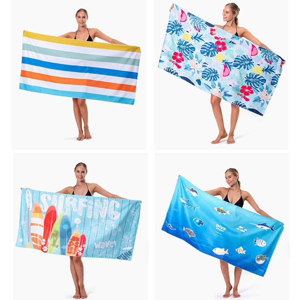 Microfiber Quick Dry Absorbent Sand Free Beach Towel Swim Towel Pool Towel 