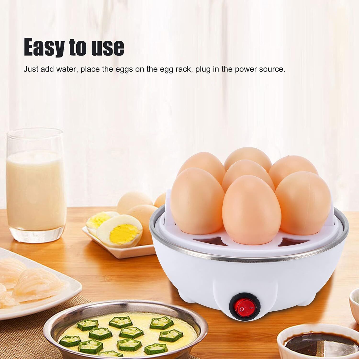 Electric Egg Cooker for Hard Boiled Egg Cooker 7 Eggs Egg Boiler Egg Steamer