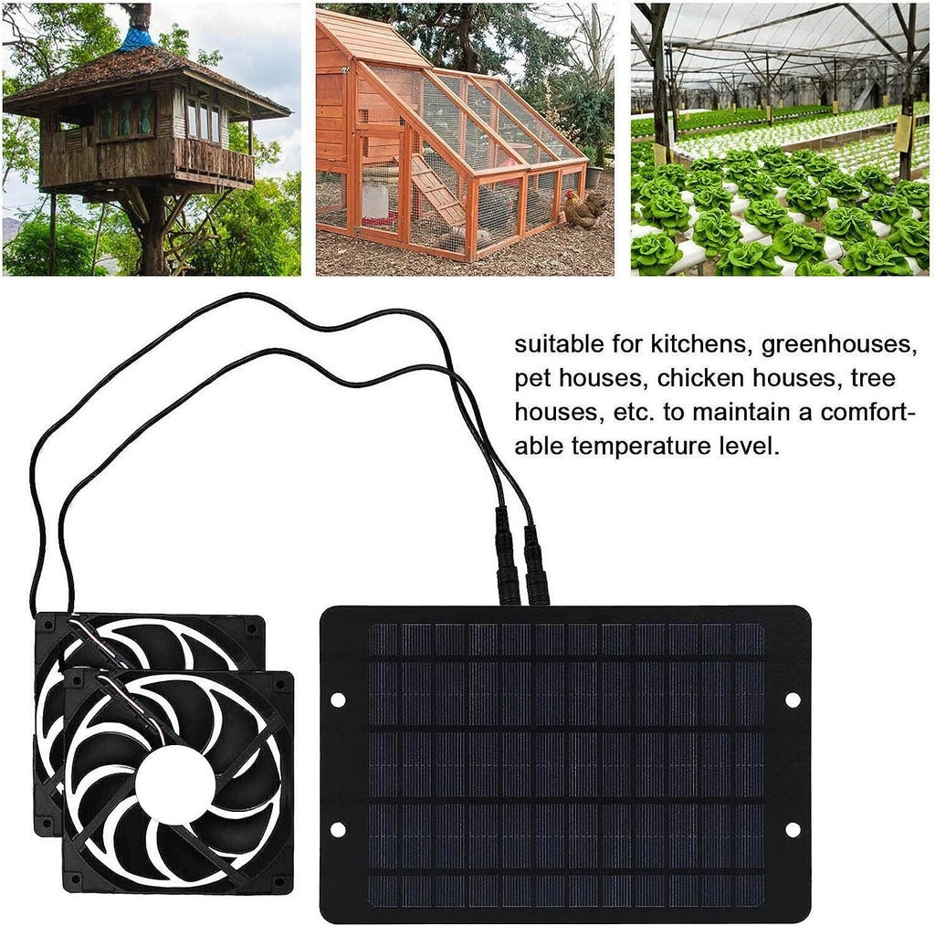 Ventilation Fan Solar Exhaust Fan Hot Sale Solar Panel Powered Dual Fan Model