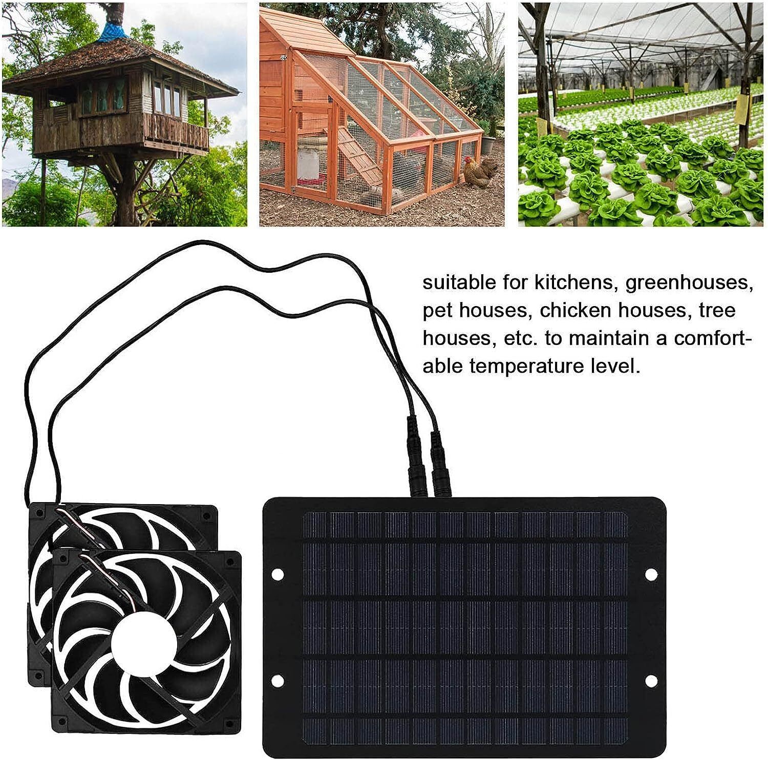 Ventilation Fan Solar Exhaust Fan Hot Sale Solar Panel Powered Dual Fan Model