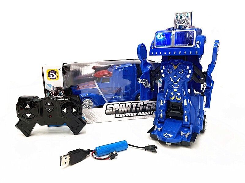 2-1 Rc Radio Remote Control Transformers Optimus Prime Vehicle Robot Car Kid Toy
