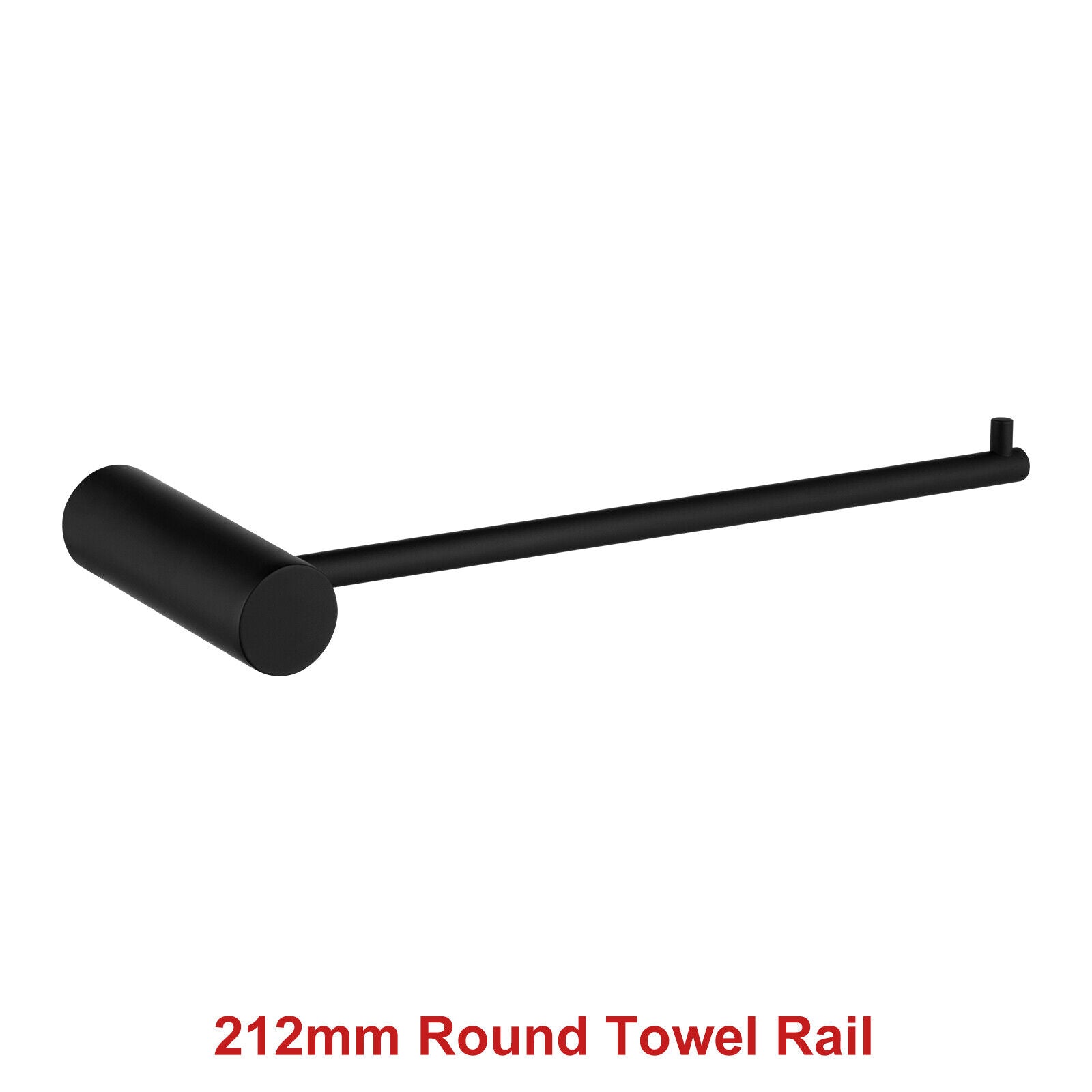 ACA Bath Towel Rail Rack Hook Toilet Brush Paper Holder Accessory Black