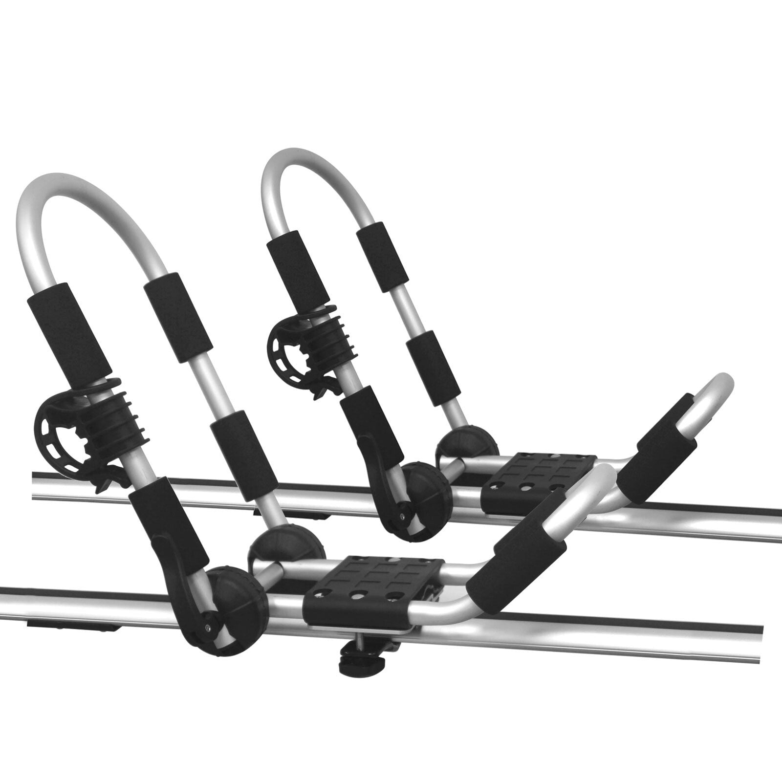 Universal Kayak Carrier Canoe Watercraft Roof Rack Folding Aluminum J-Bar Pair