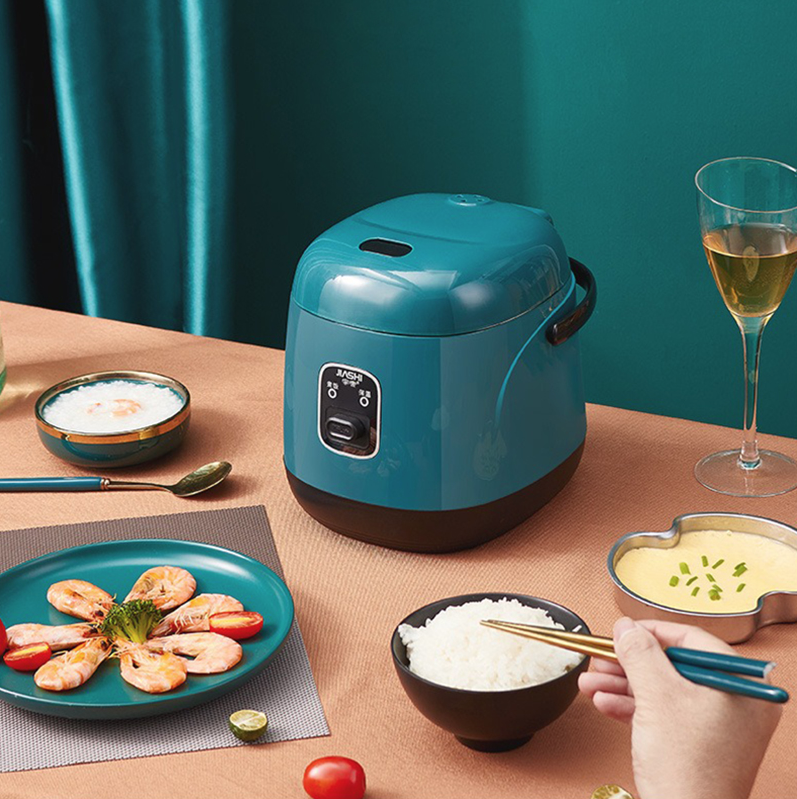 Electric Aluminum 1.2L Mini Rice Cooker W Steamer Hot Pot 4 Household 1-2 People 
