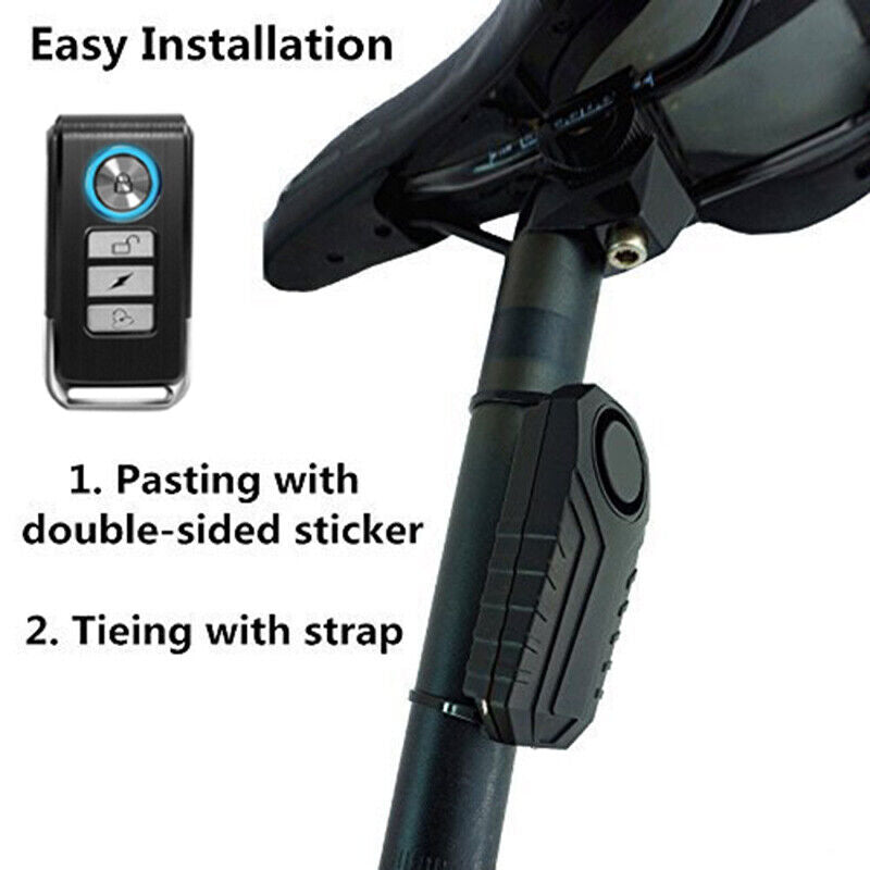 113Db Bike Motorcycle Alarm Anti-Theft Vibration Bicycle Security with Remote 