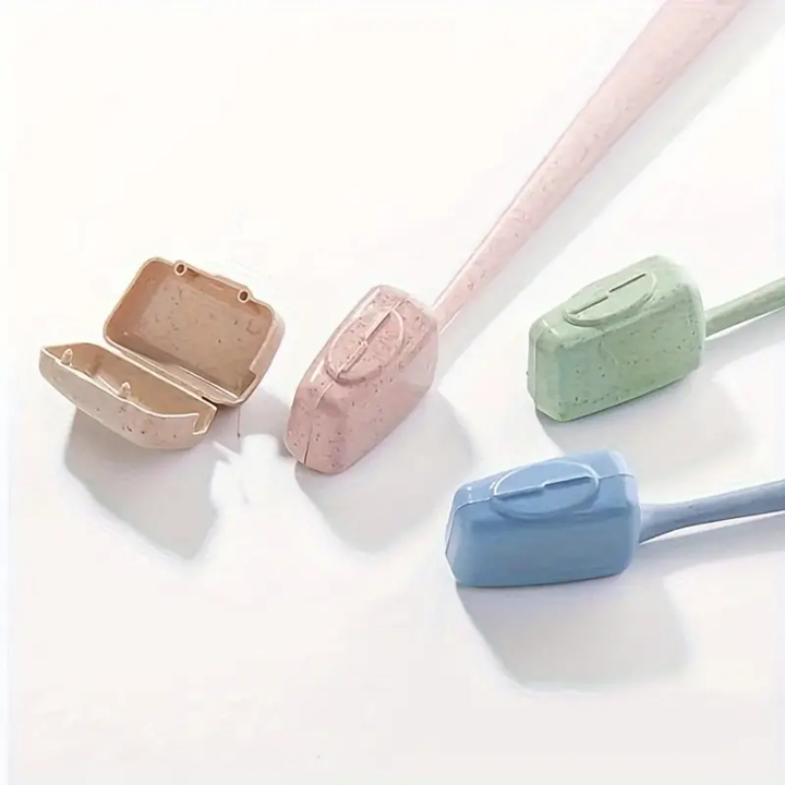 4Pcs Portable Toothbrush Head Cover Caps Travel Holder