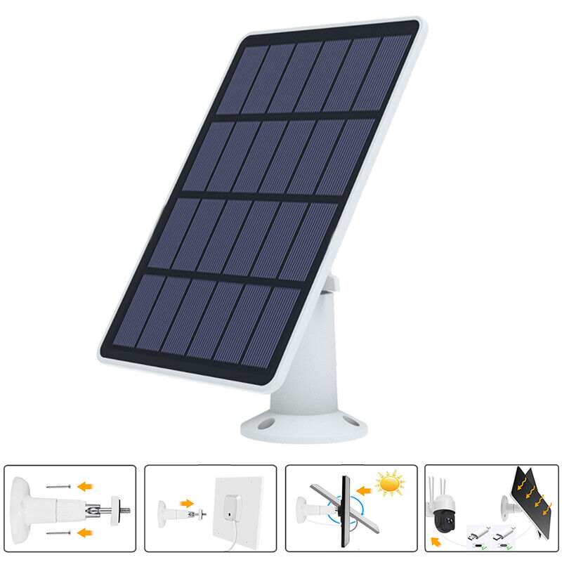 Eufy Eufycam Cam E/2C/2/2 Pro USB Solar Panel Charger Security Camera Panel