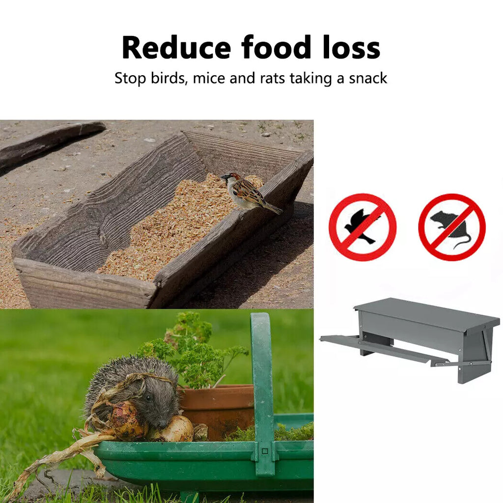 Automatic Chicken Feeder Chook Food Feeder Capacity Treadle Self Opening Pou