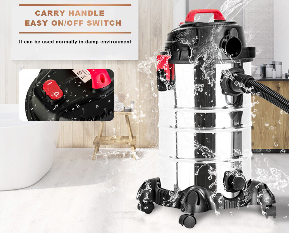 Vacuum Cleaner Portable 4In1 Wet and Dry 2000W 3.5 HP 30L Home Office Blower