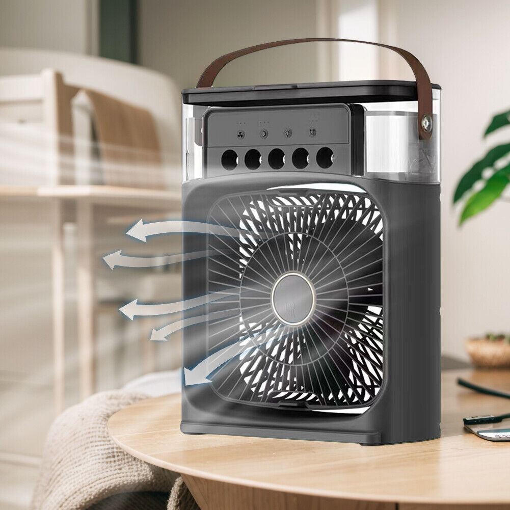Portable Air Conditioner Humidifier - USB Electric Fan Cooler LED Night Light