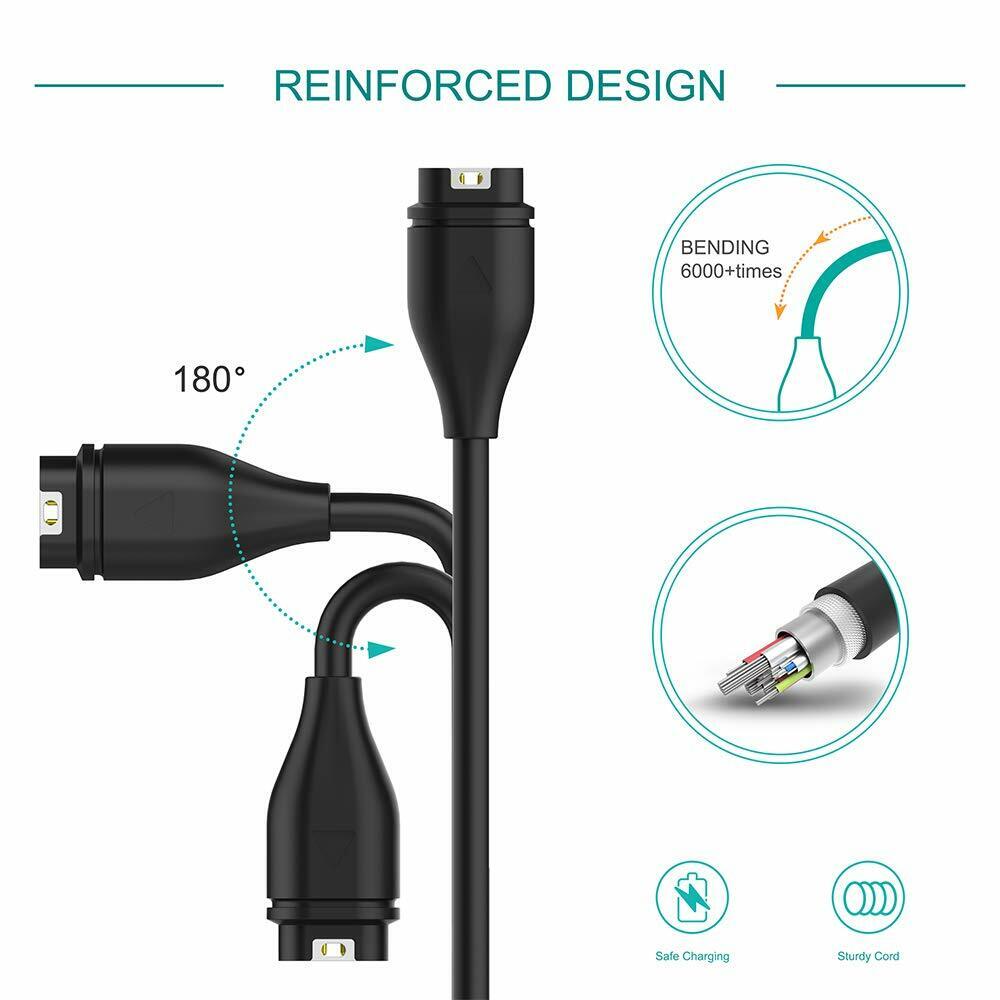 USB Charger Cable for Garmin Fenix 7 6X 5X Pro Vivoactive 4 5 Forerunner 945 45