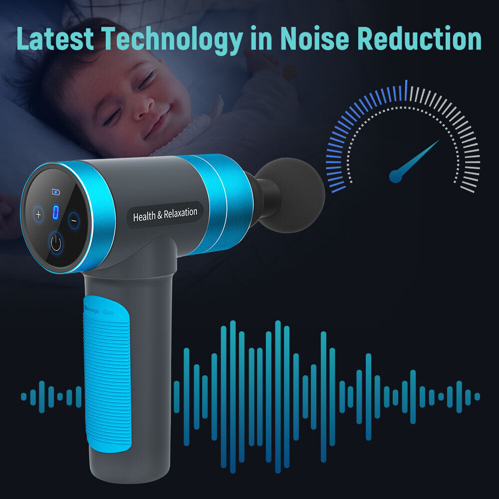 LCD Massage Gun Deep Tissue Percussion Massager Muscle with 4 Heads 5-Speed 