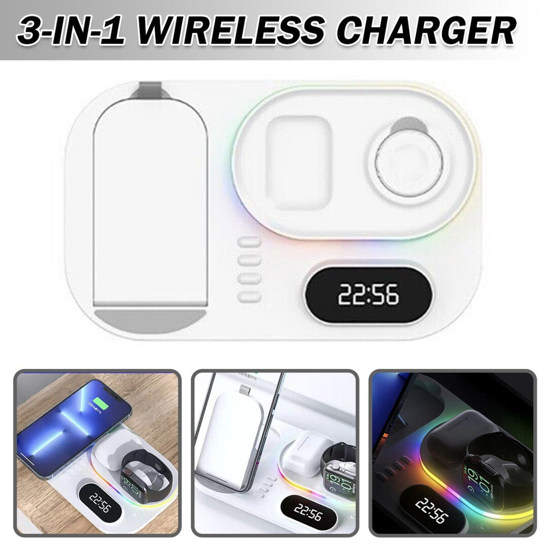 30W Wireless Fast Chargers Dock Charging Station 4 in 1 For Phone