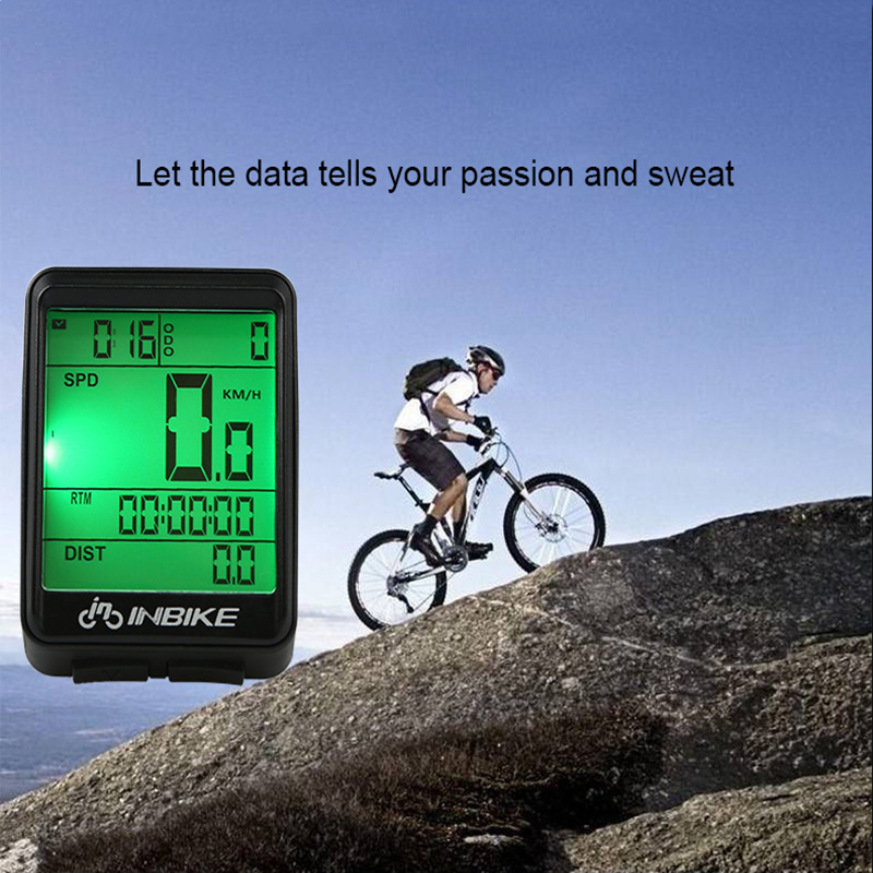 Wireless Cycling Bike Bicycle LCD Cycle Speedometer Computer Odometer Waterproof