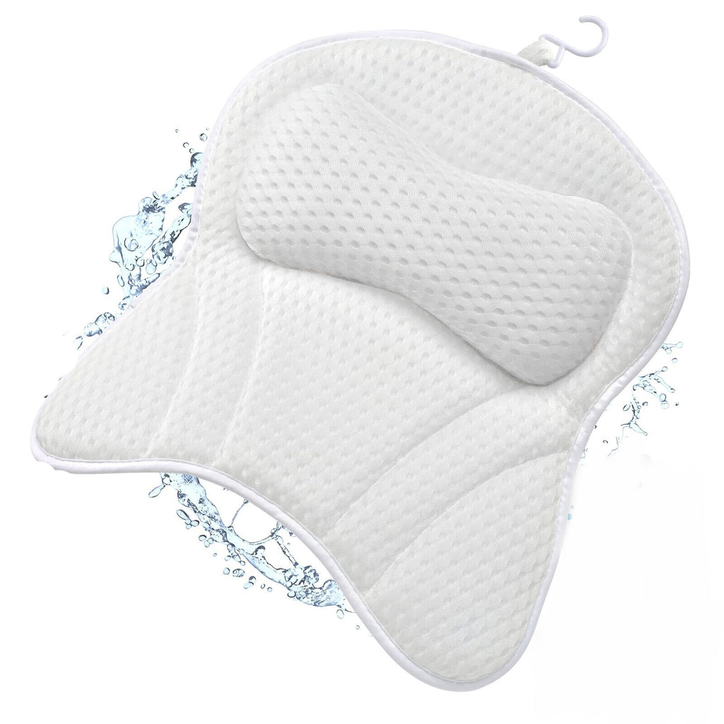Mesh Bath Pillow Home 4D Back Neck Support Bathtub Spa Hot Tub Suction Cups New