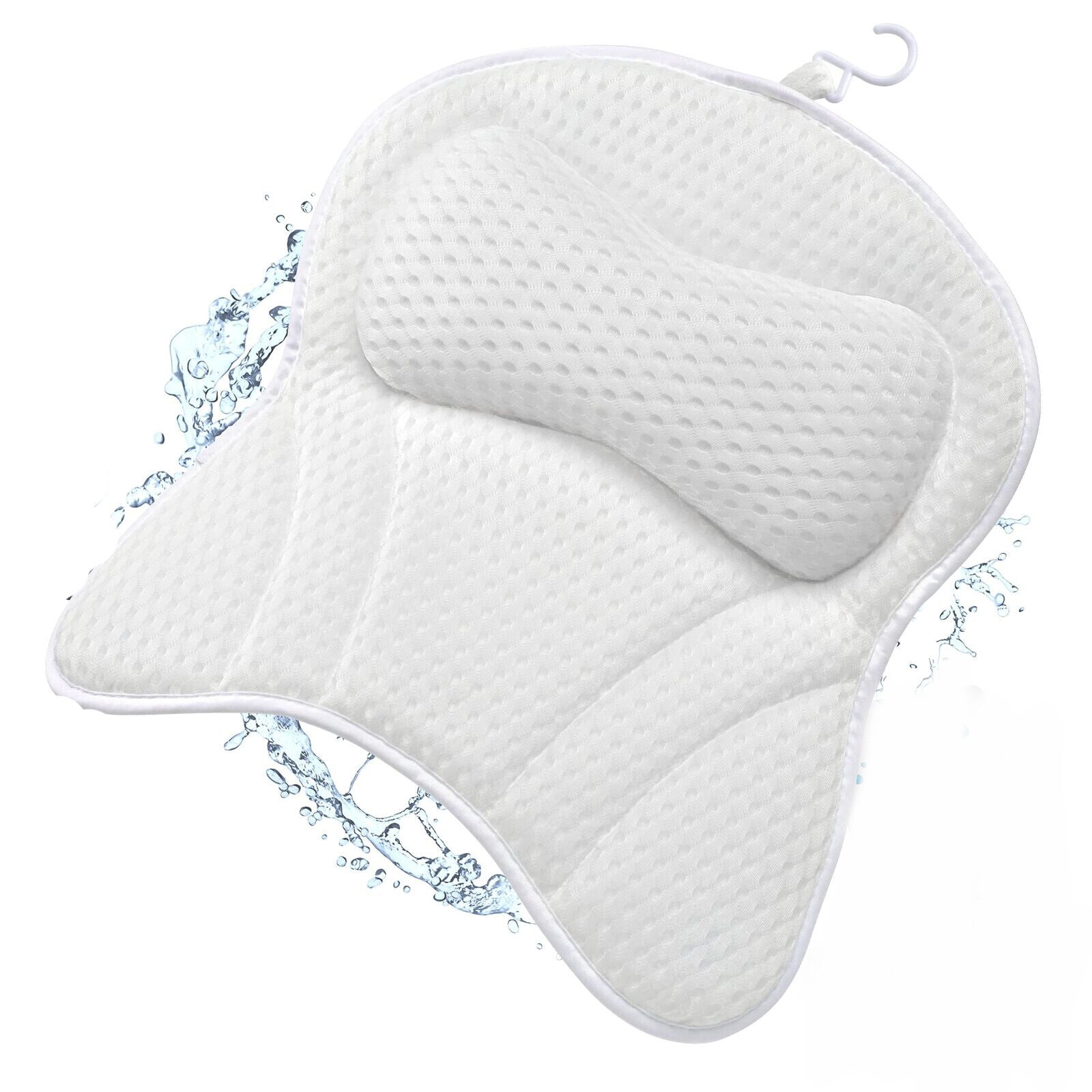 Mesh Bath Pillow Home 4D Back Neck Support Bathtub Spa Hot Tub Suction Cups New