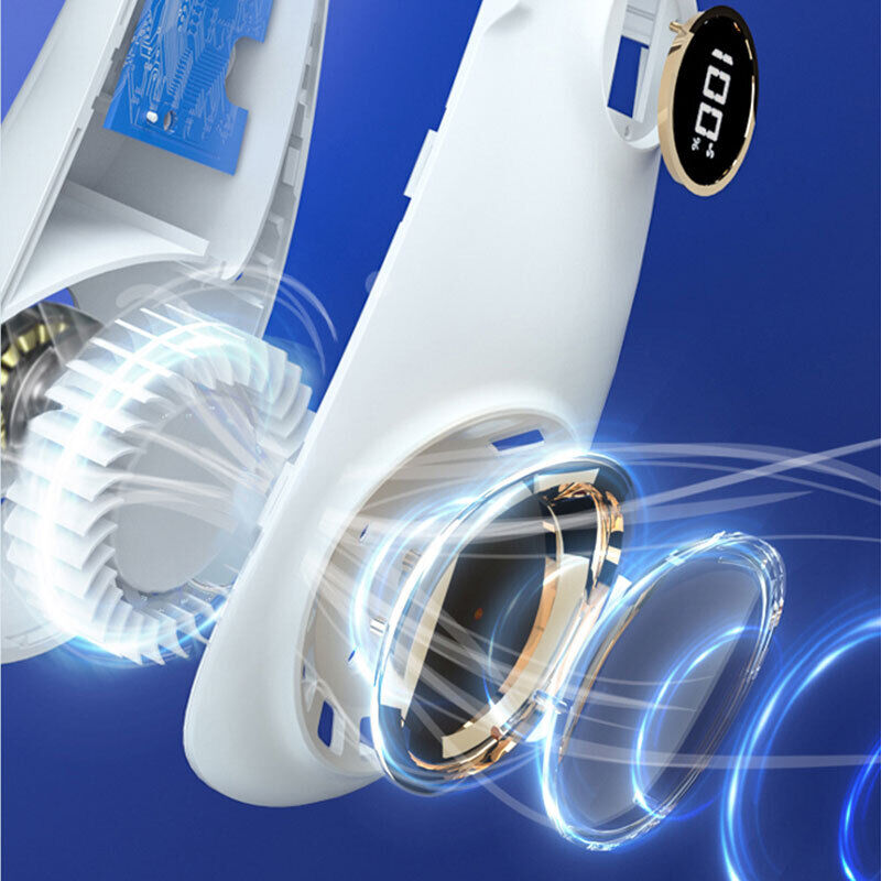Rechargeable Portable Neck Fan Personal Hanging Bladeless Cooling Fan Hands-Free