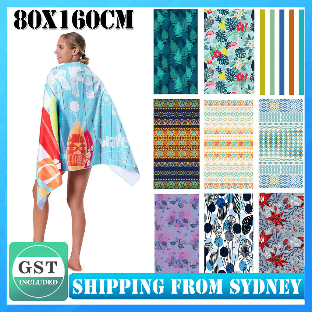 Microfiber Quick Dry Absorbent Sand Free Beach Towel Swim Towel Pool Towel 