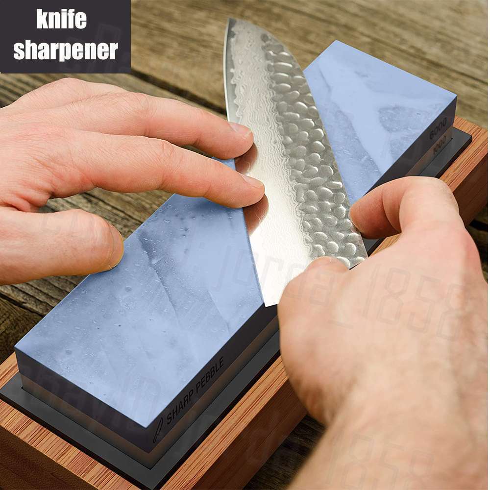 Dual Whetstone Knife Sharpening Stone 1000/6000 Grit Water Wet Stone Sharpener