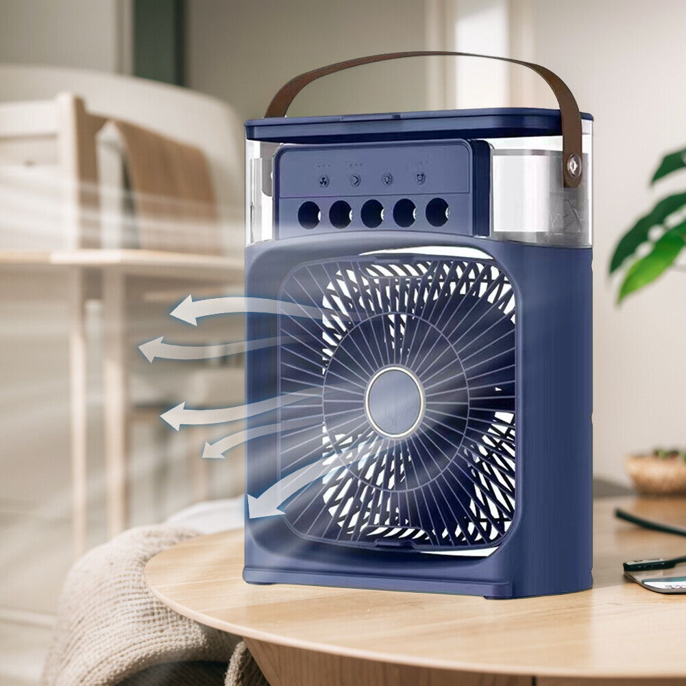 Portable Air Conditioner Humidifier - USB Electric Fan Cooler LED Night Light