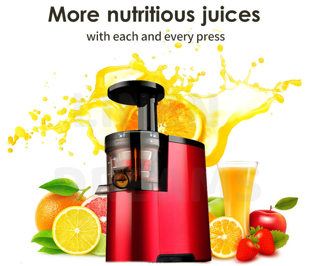 Fruit Vegetable Slow Juicer Orange Lemon Cold Press Juice Extractor Masticating