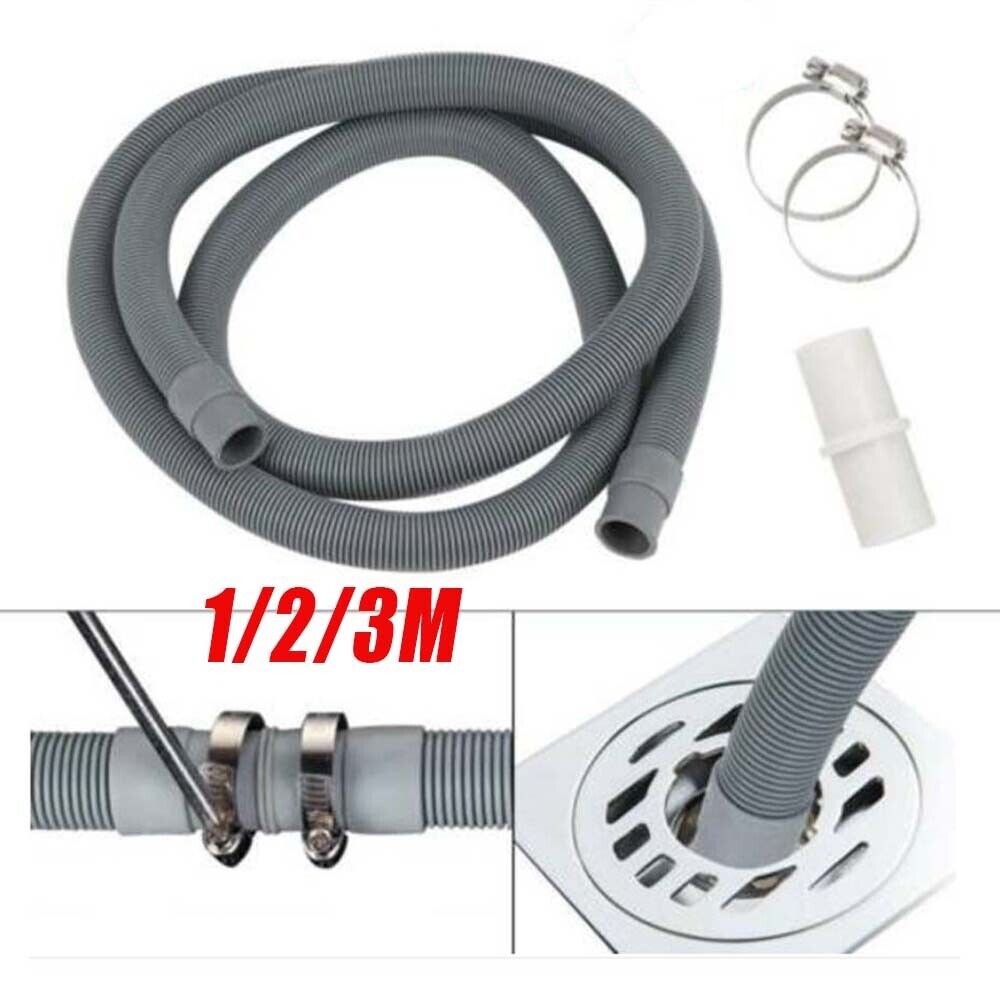 1/2/3 M Washing Machine Dishwasher Drain Waste Hose Extension Pipe Sets AU