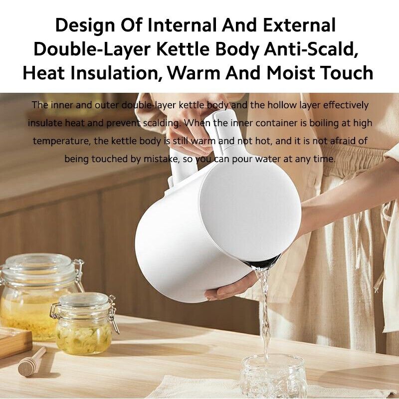 Xiaomi 1.5L Electric Kettle 2 1500W Smart Water Boiler Dispenser Multiple safety protections Stainless Steel