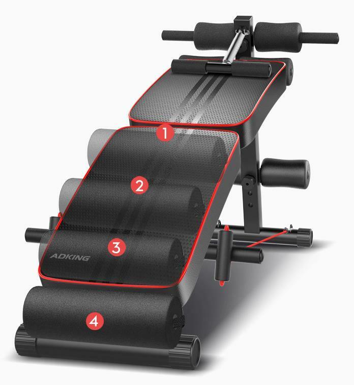 Adjustable Foldable Sit up Abdominal Bench Press Weight Gym Ab Exercise Fitness