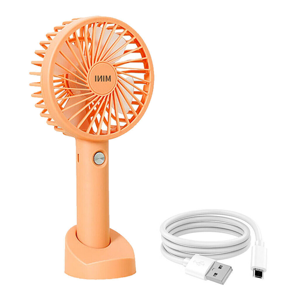 Mini Portable Hand-Held Desk Fan Cooling Cooler Humanized Design USB Air Rechargeable 3 Speed AU
