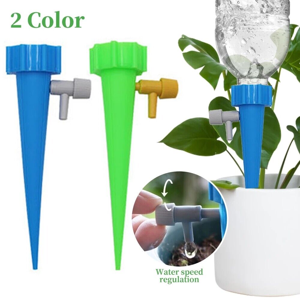 24X Drip Irrigation System Kit Drippers Self Watering Spikes Plant Flower Garden