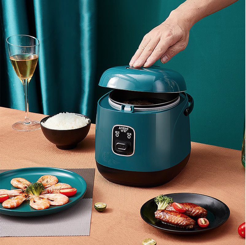 Electric Aluminum 1.2L Mini Rice Cooker W Steamer Hot Pot 4 Household 1-2 People 