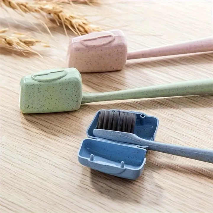4Pcs Portable Toothbrush Head Cover Caps Travel Holder