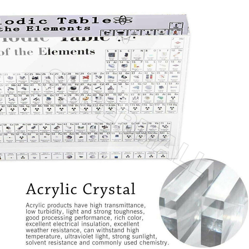 Chemistry Periodic Table Display with Chemistry 83 Elements Picture Teacher Student Gift OZ