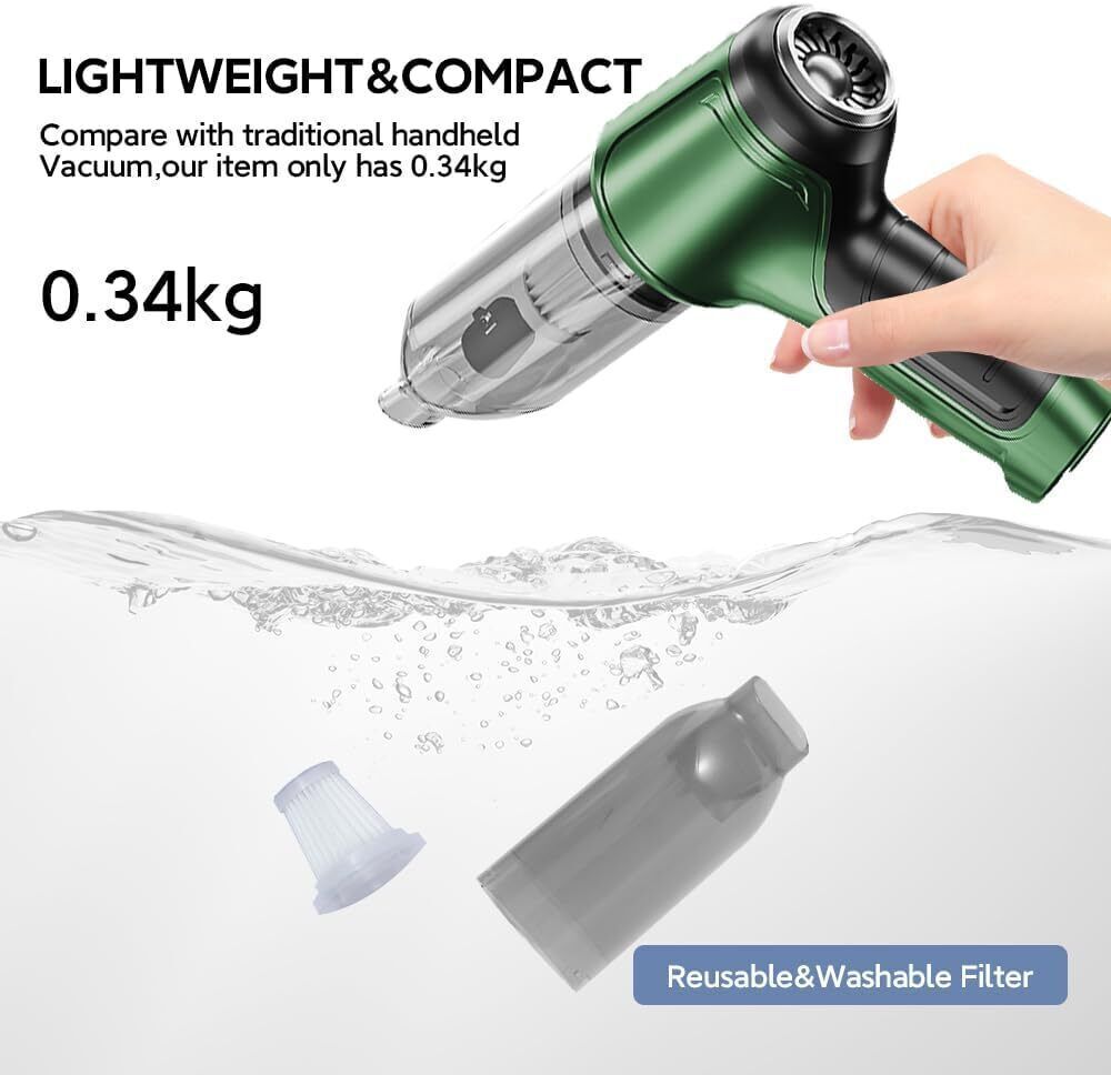 95000PA Wireless Car Vacuum Cleaner Handheld Vaccum Mini Power Suction Dust Blow