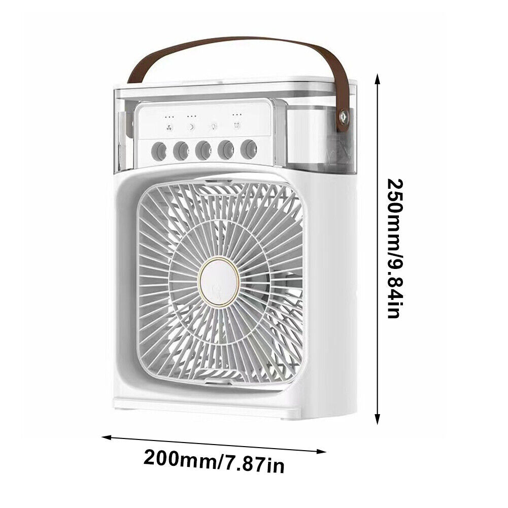 Portable Air Conditioner Humidifier - USB Electric Fan Cooler LED Night Light