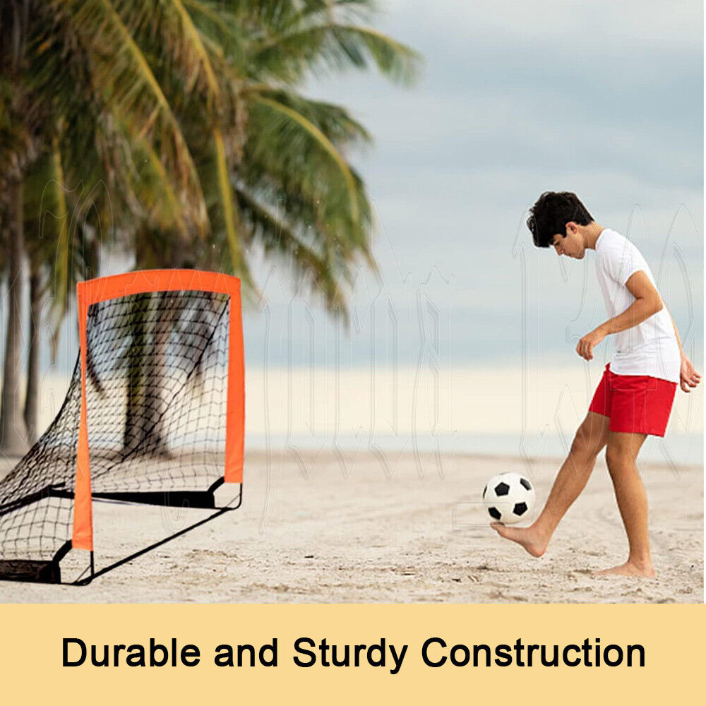 Soccer Goal Net Set Portable Football Goal Post Kids Outdoor Training Practice