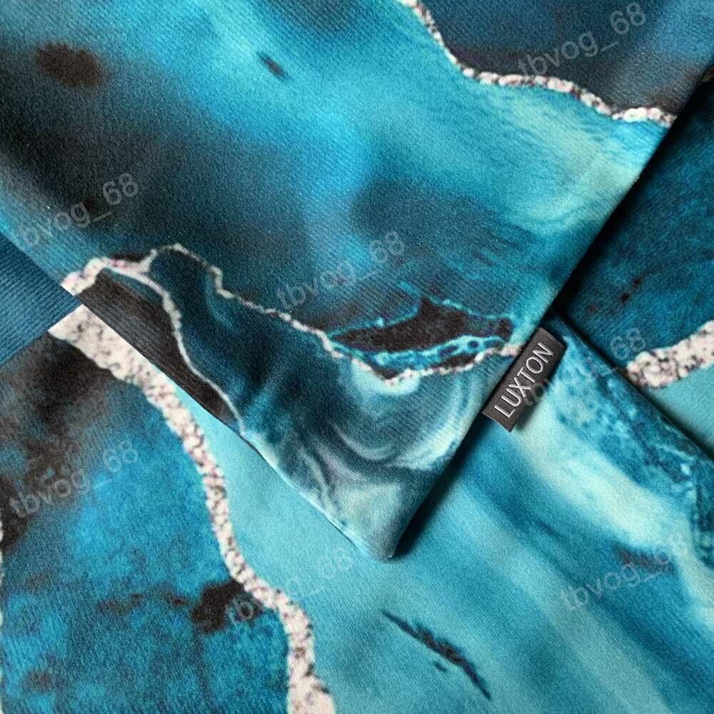 Aqua Turquoise Blue Home Decor Cushion Cover Teal Abstract Cushion Cover
