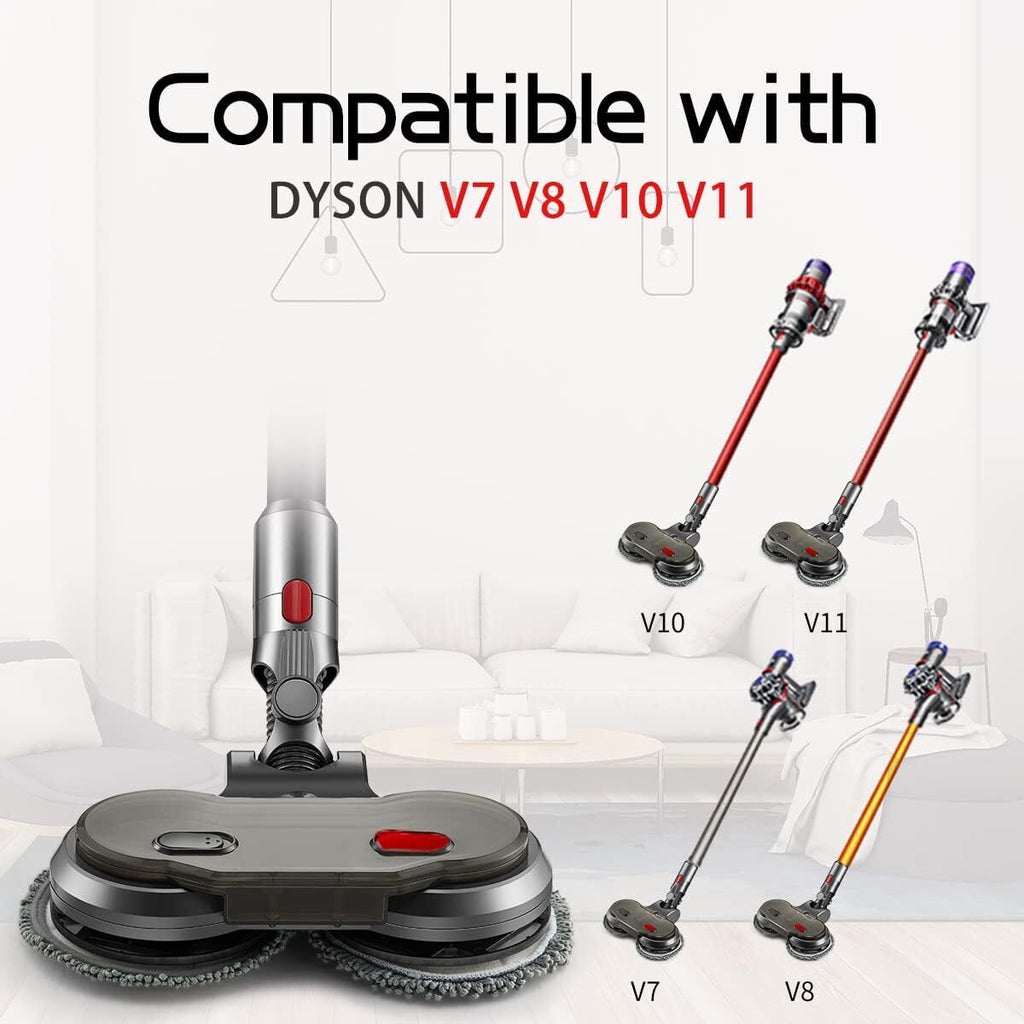 Electric Motorised Mop Head for Dyson V7 V8 V10 V11 V15 Vacuum Cleaners W/6 Pads
